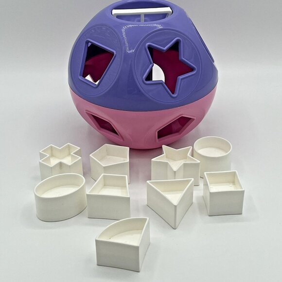 Tupperware Shape O Ball Toy Shape Sorter 9 Shape Purple Pink - Picture 1 of 7